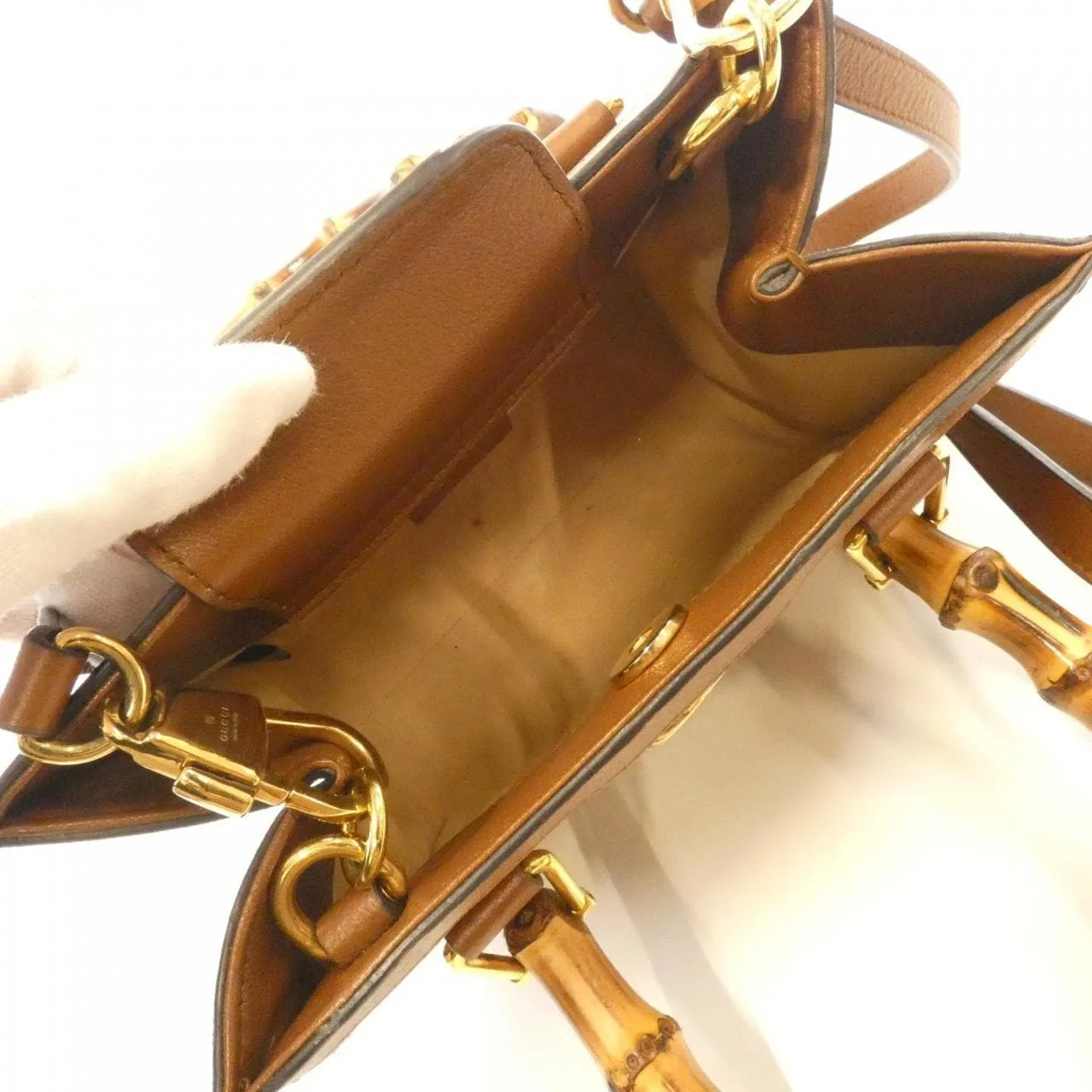 GUCCI Diana 655661 17QDT Handbag Leather Black Leather Rank B - Thumbnail 8