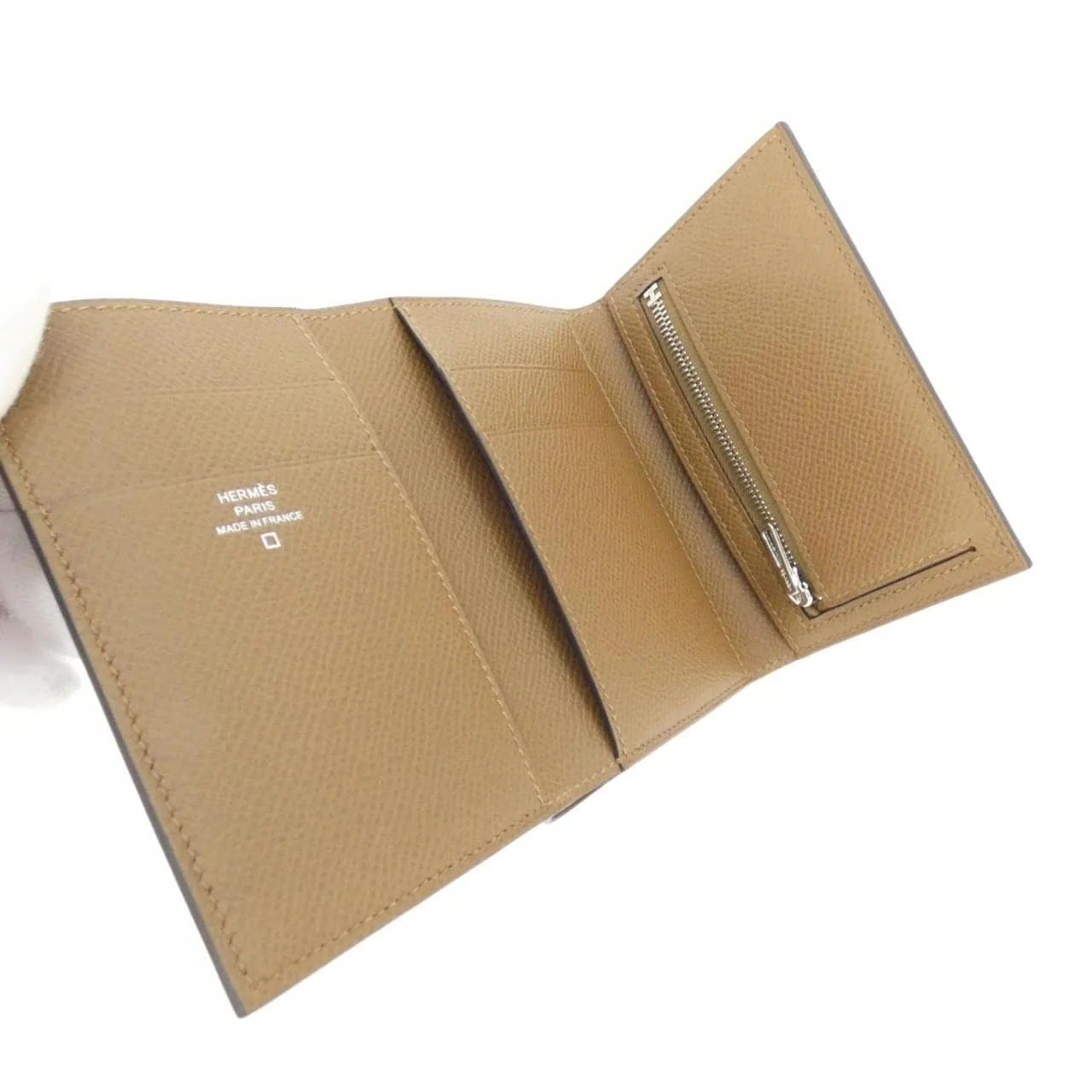 HERMES 082388CK Wallet Epsom 黑色 Epsom 皮 中古品A - 縮圖 3