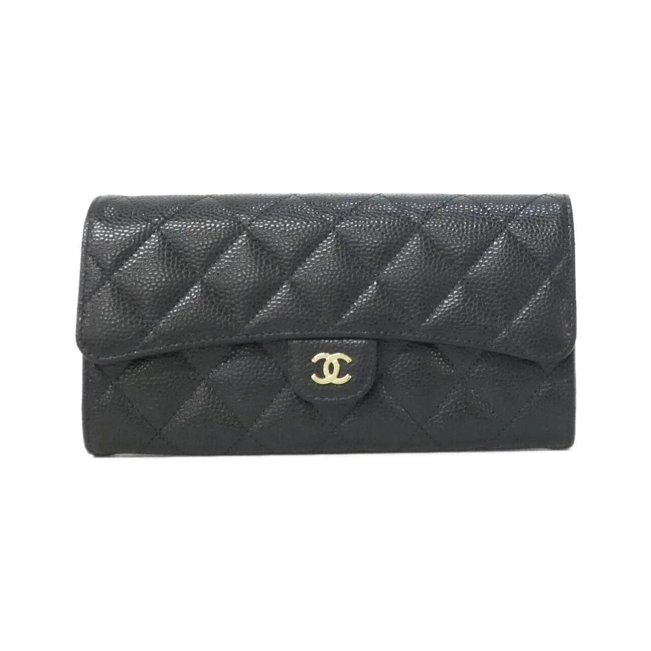 CHANEL Timeless Classic AP0241 Wallet Grained Calfskin Black
