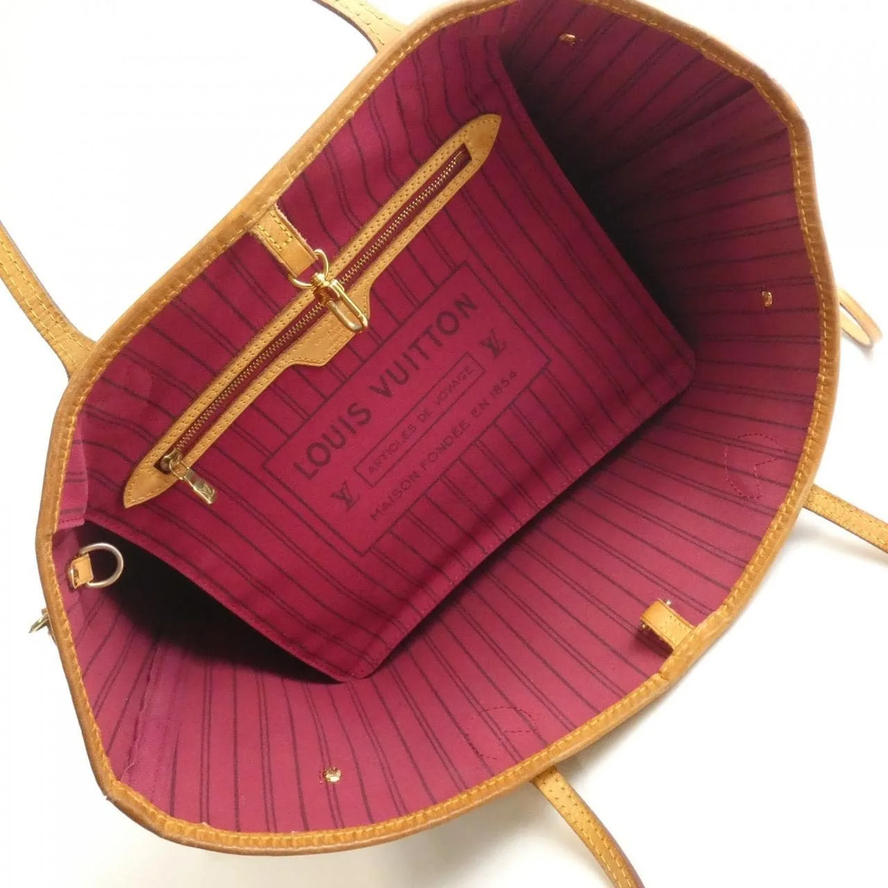 LOUIS VUITTON Neverfull M41178 Tote Monogram 黑色 Monogram 中古品B - 縮圖 7