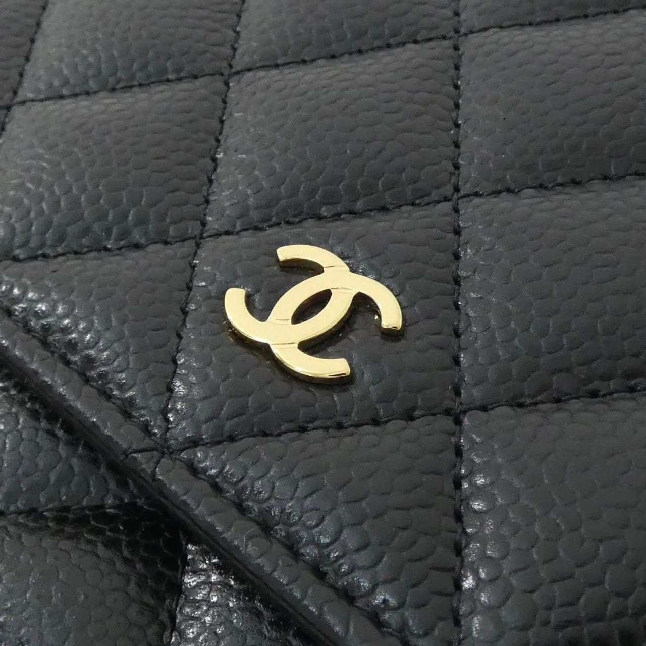 CHANEL Timeless Classic AP0250 Wallet Grained Calfskin 黑色 荔枝紋牛皮 中古品A - 縮圖 4