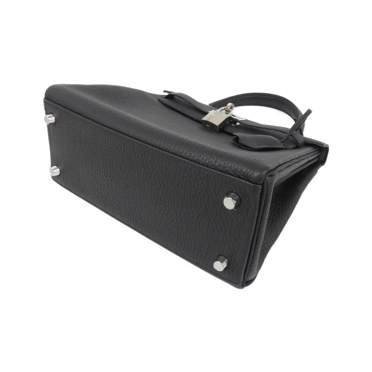 HERMES Kelly 044624CK Handbag Togo Black Togo Leather Rank A - Thumbnail 3