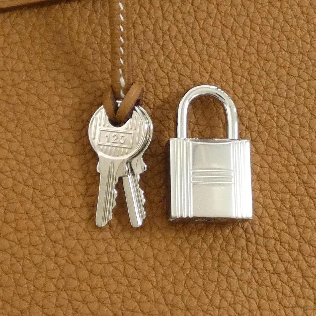 HERMES Kelly 044624CK Handbag Togo 金色 Togo 牛皮 未使用品 - 縮圖 4