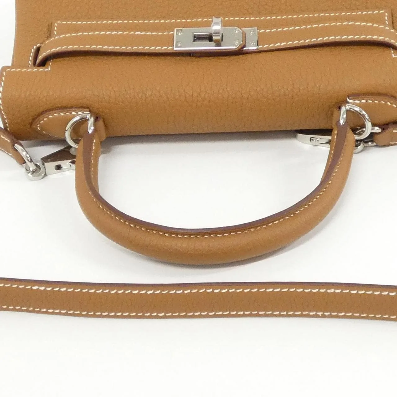 HERMES Kelly 044624CK Handbag Togo 金色 Togo 牛皮 未使用品 - 縮圖 5