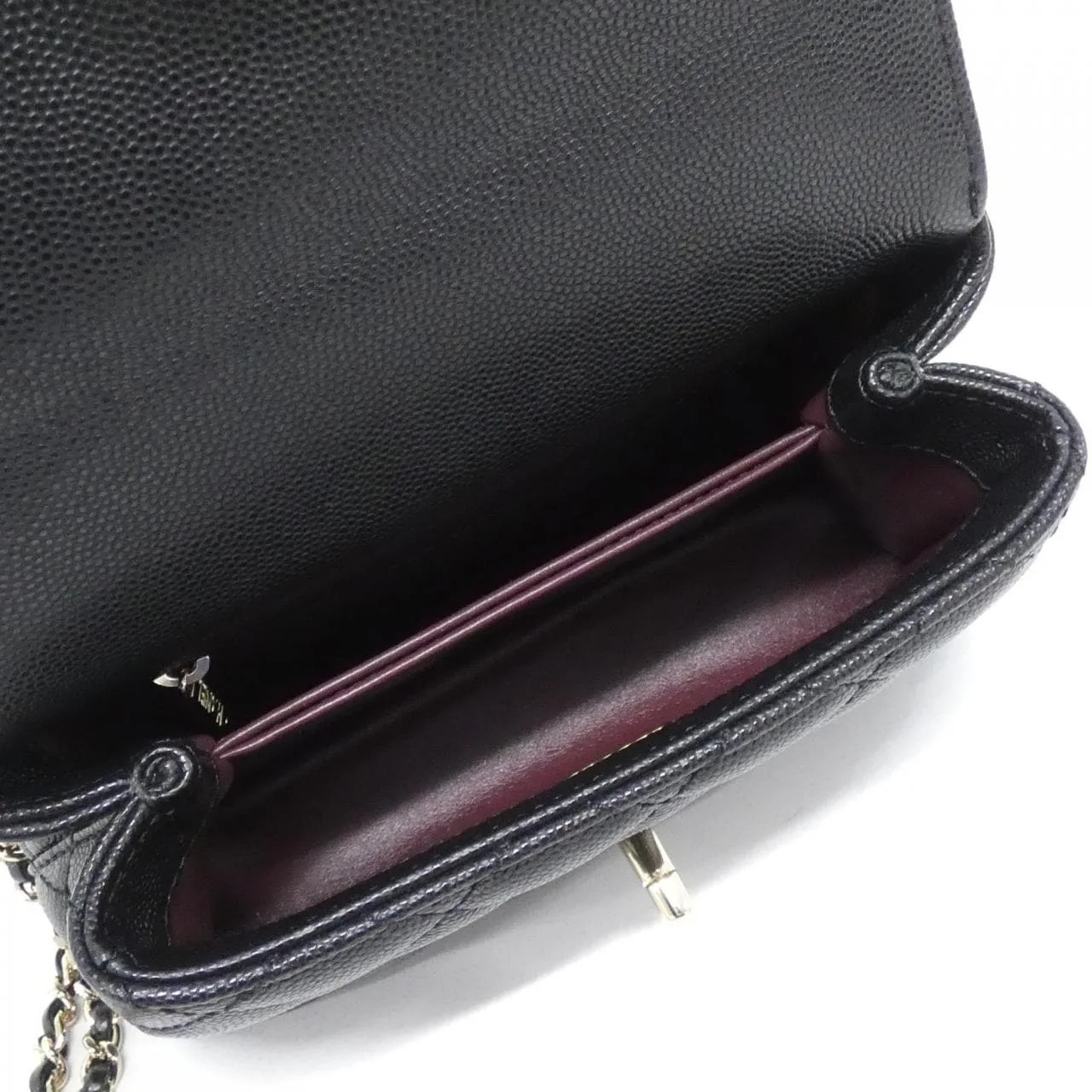 CHANEL Coco Handle AS2215 Handbag Grained Calfskin 黑色 荔枝紋牛皮 未使用品 - 縮圖 6