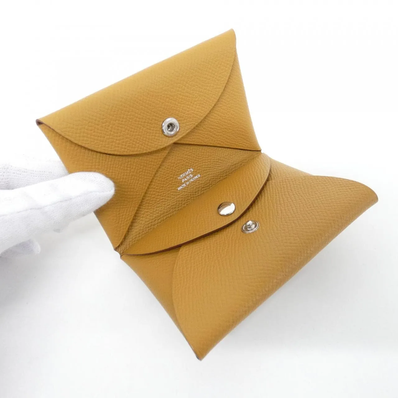 HERMES 083035CK Coin Case Epsom Black Epsom Leather Rank A - Thumbnail 3