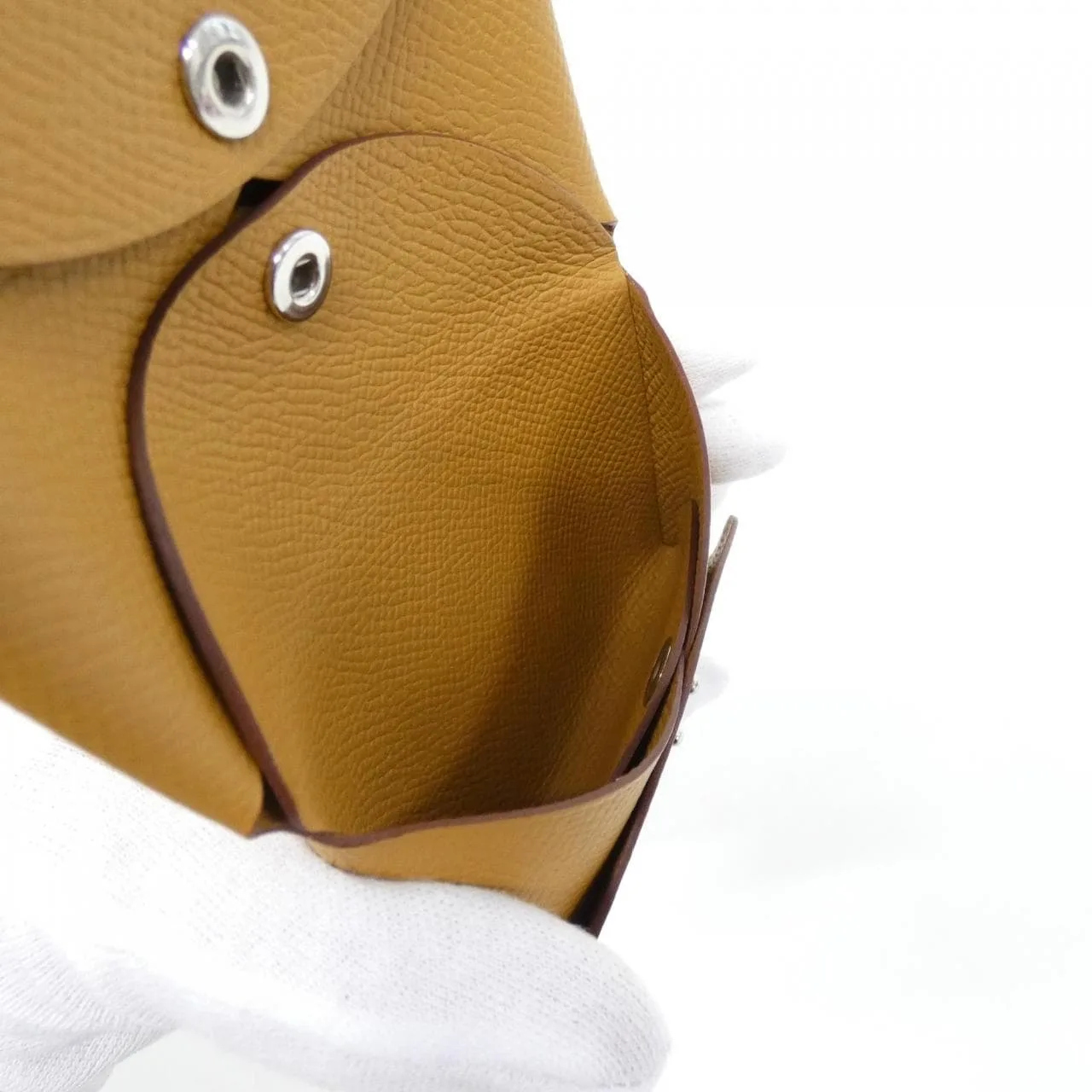 HERMES 083035CK Coin Case Epsom Black Epsom Leather Rank A - Thumbnail 4