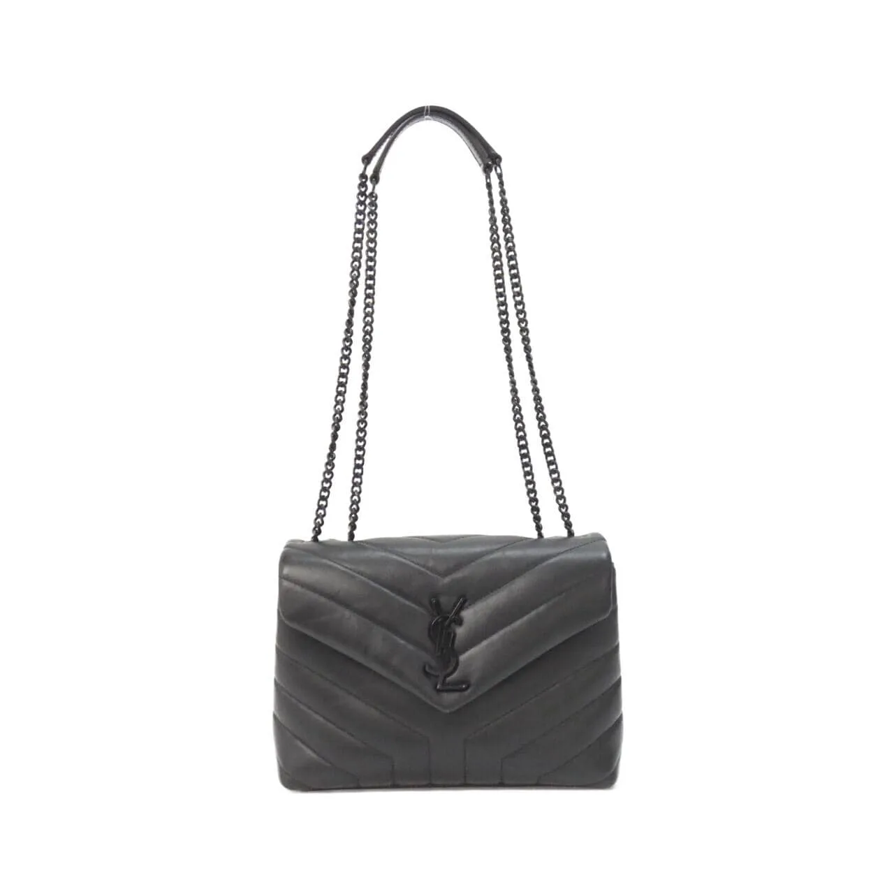 SAINT LAURENT Loulou 494699 DV725 Shoulder Leather Black