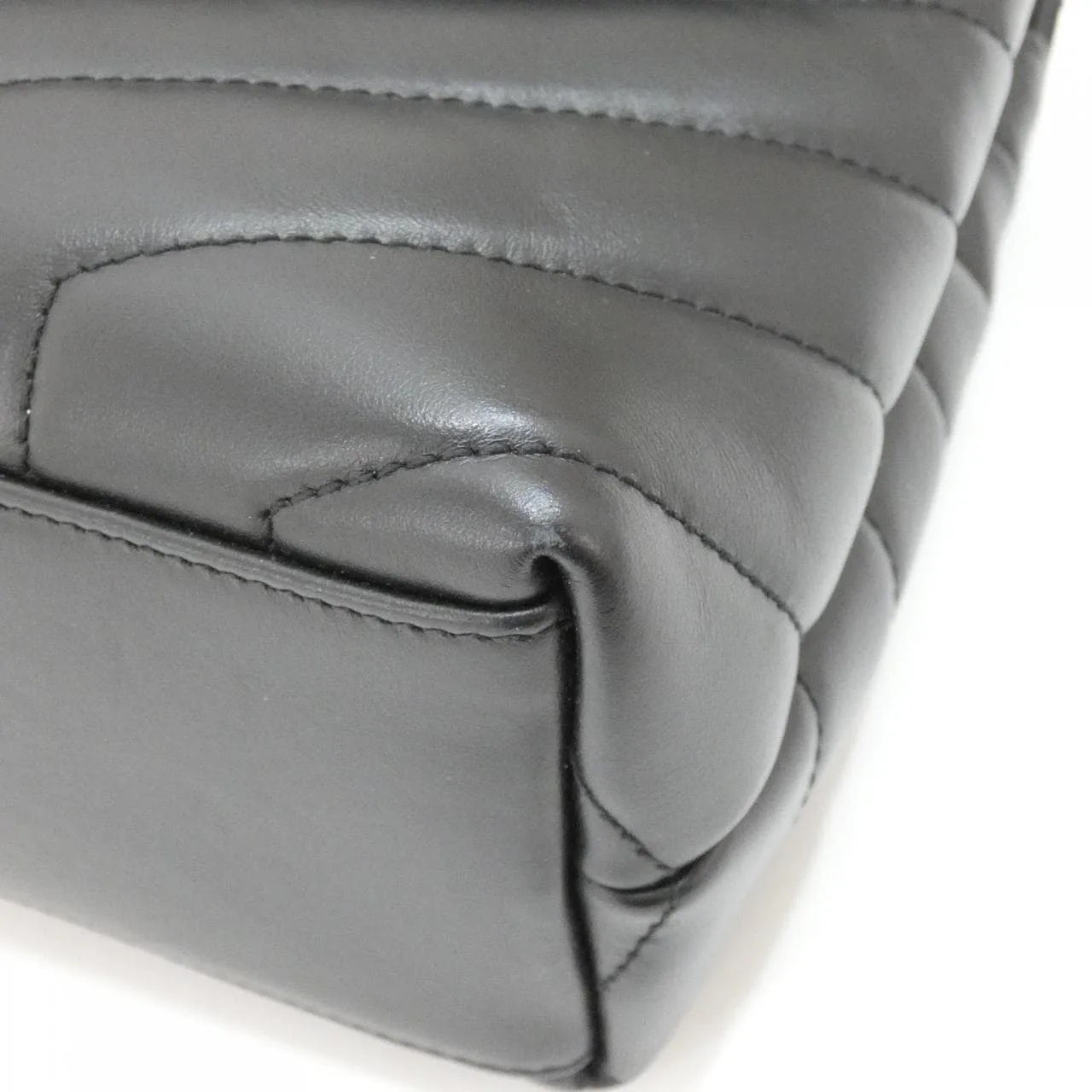 SAINT LAURENT Loulou 494699 DV725 Shoulder Leather Black Leather Rank A - Thumbnail 4