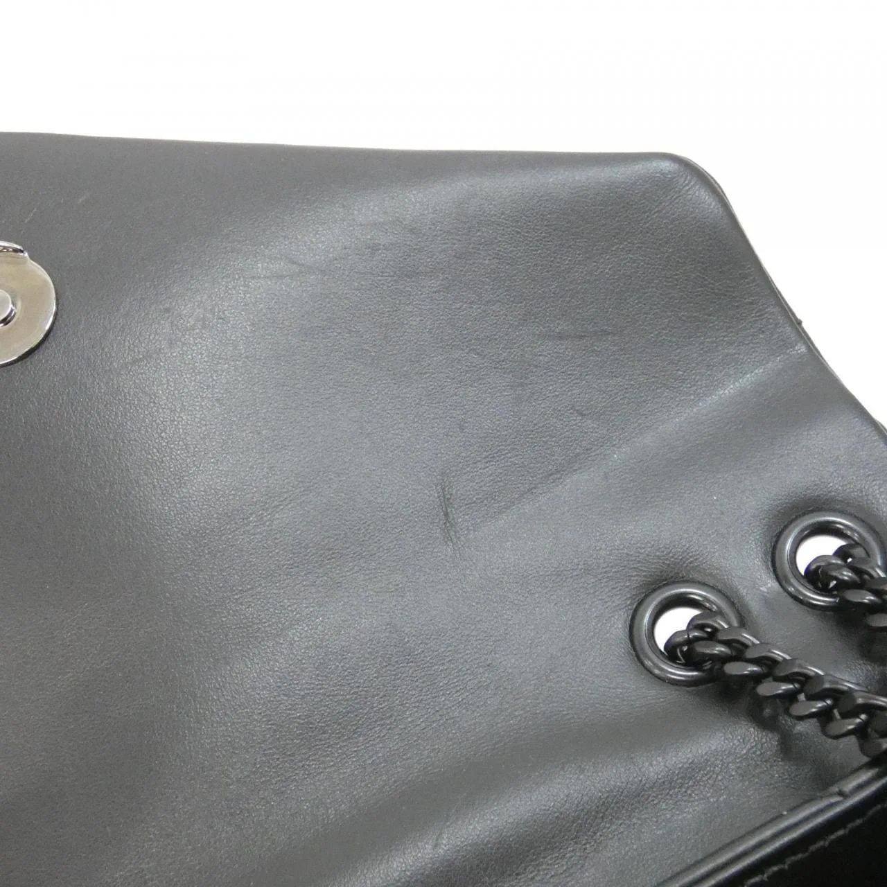 SAINT LAURENT Loulou 494699 DV725 Shoulder Leather Black Leather Rank A - Thumbnail 10