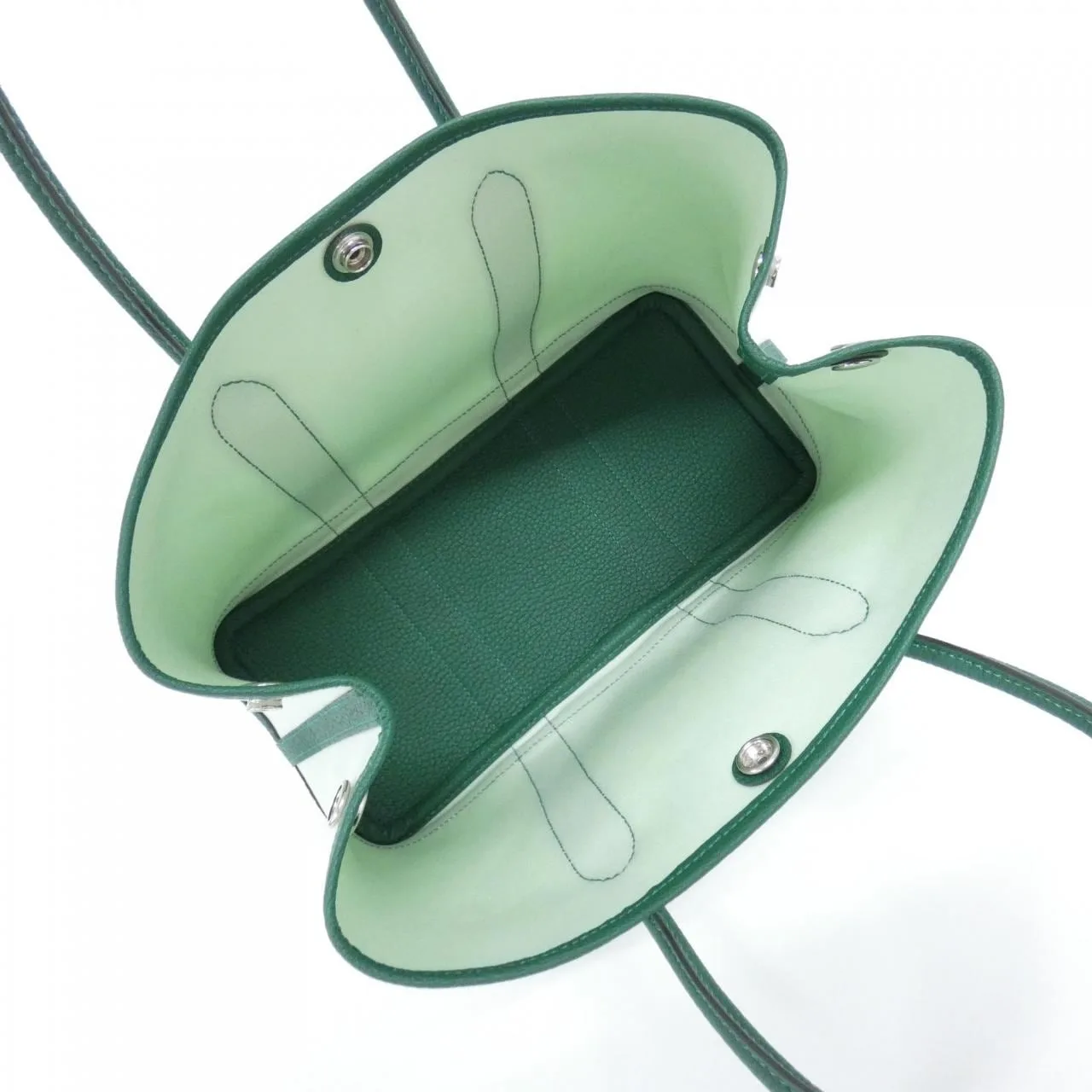 HERMES Garden Party 051551CK Tote 黑色 中古品A - 縮圖 4