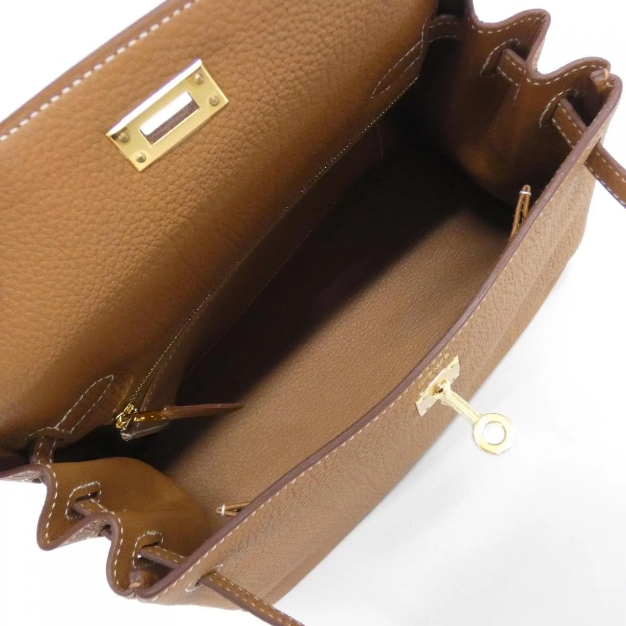 HERMES Kelly 044624CC Handbag Togo Gold Togo Leather Unused - Thumbnail 6