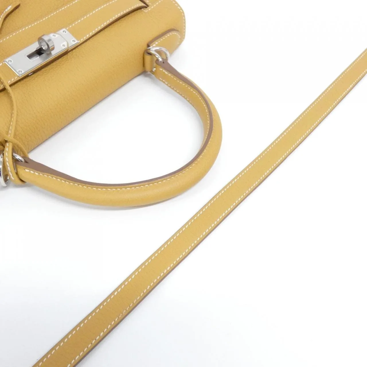 HERMES Kelly 030931CK Handbag Togo Black Togo Leather Rank A - Thumbnail 5