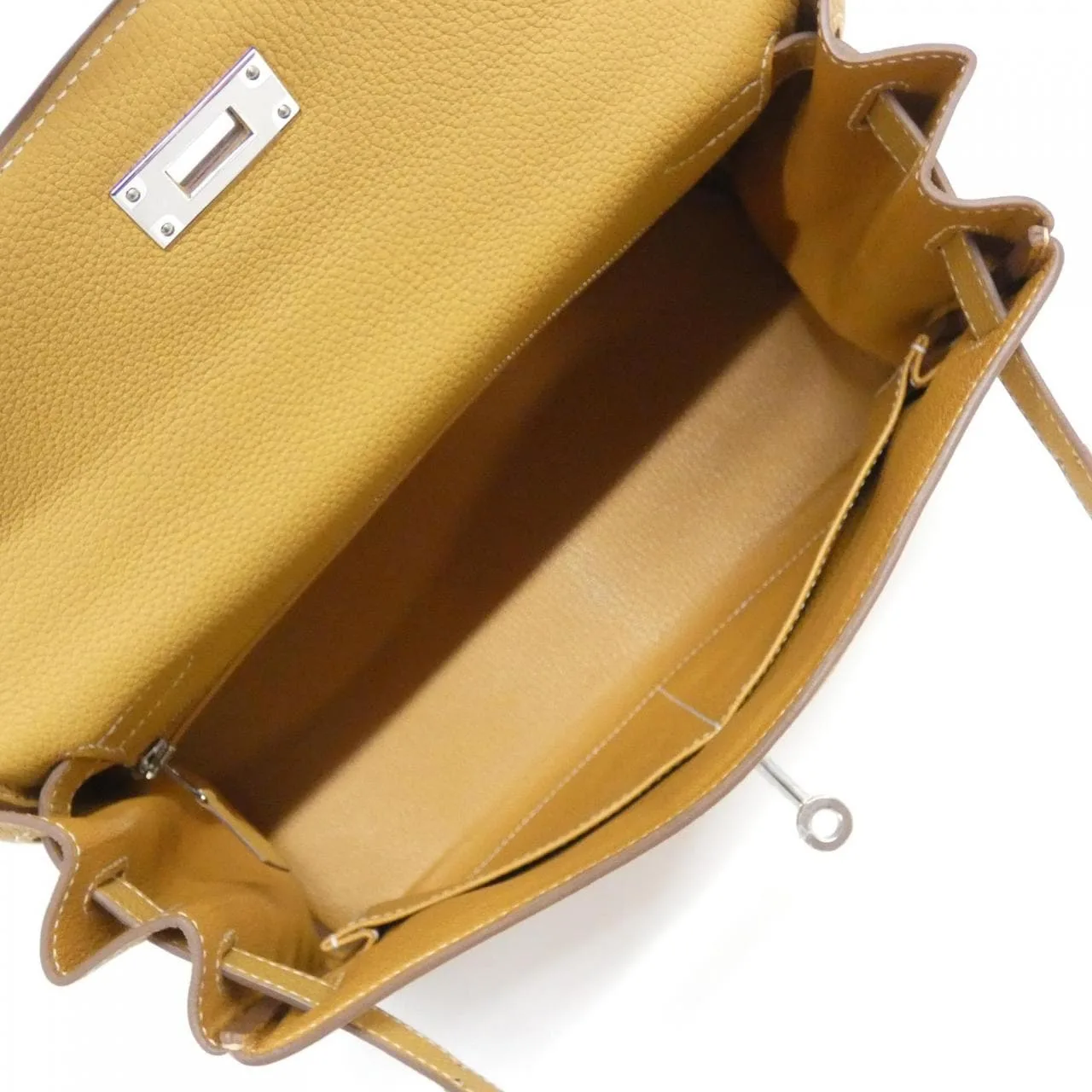 HERMES Kelly 030931CK Handbag Togo Black Togo Leather Rank A - Thumbnail 6