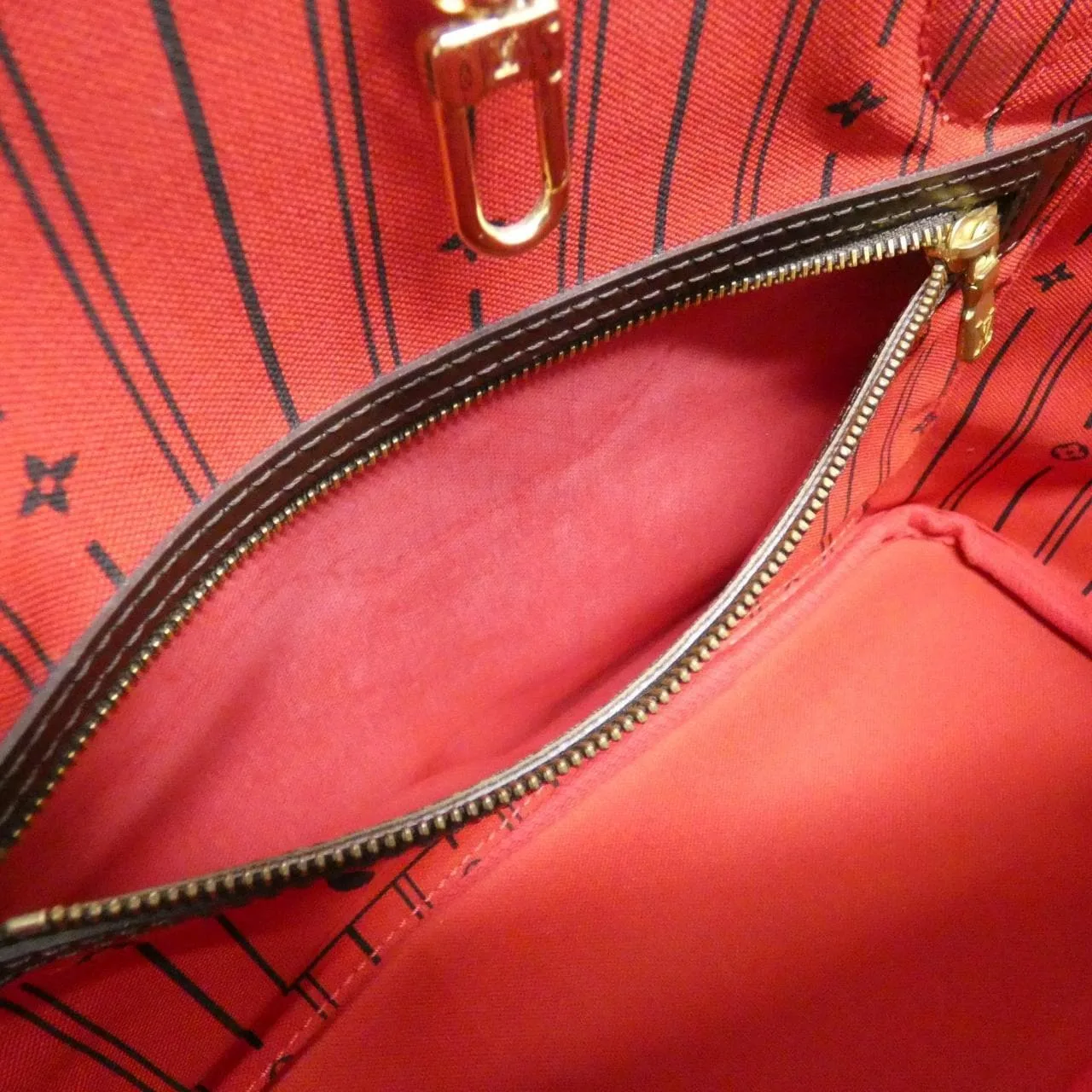 LOUIS VUITTON Neverfull N51109 Tote Damier 黑色 Damier 中古品A - 縮圖 7