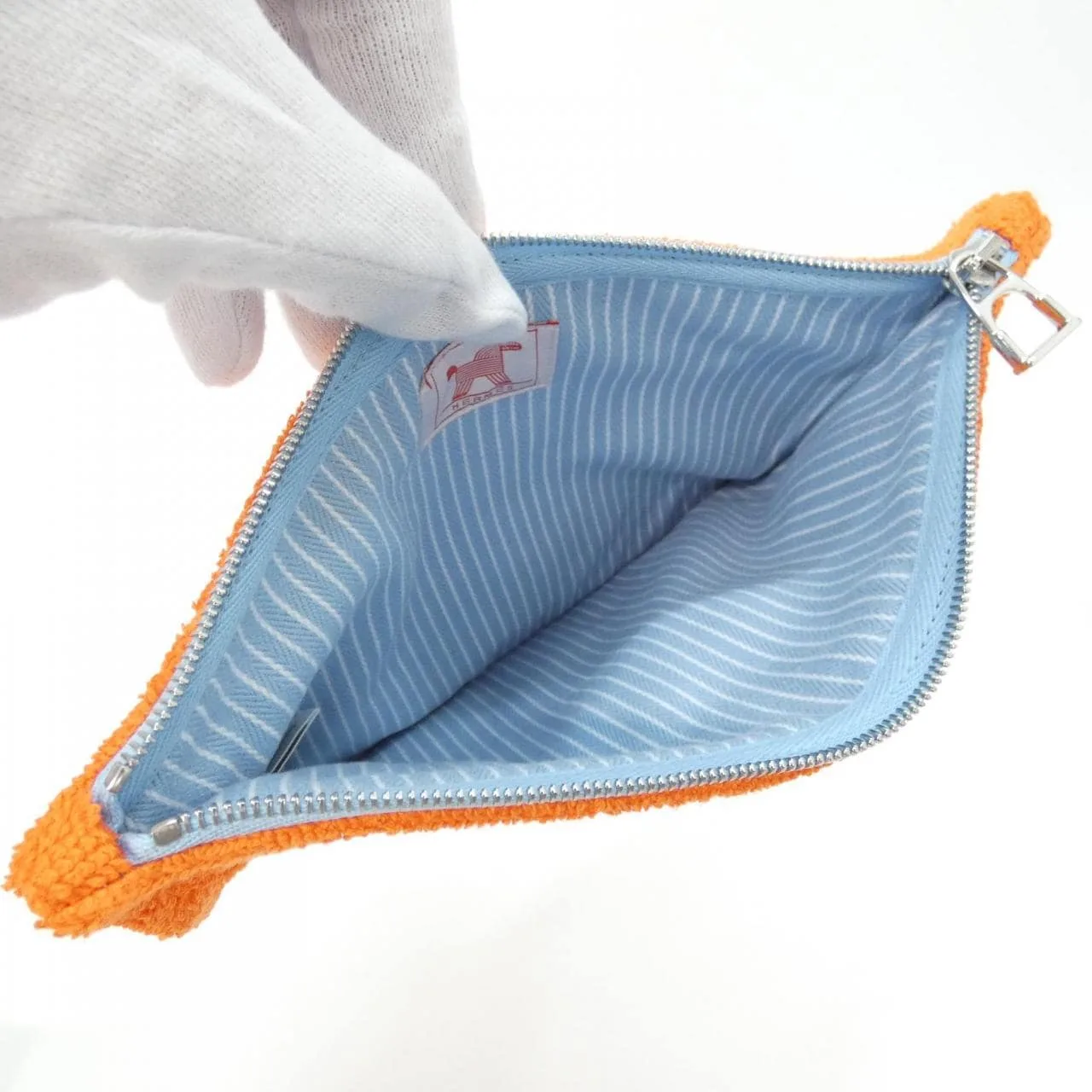 HERMES 104005M Pouch Orange Rank A - Thumbnail 6