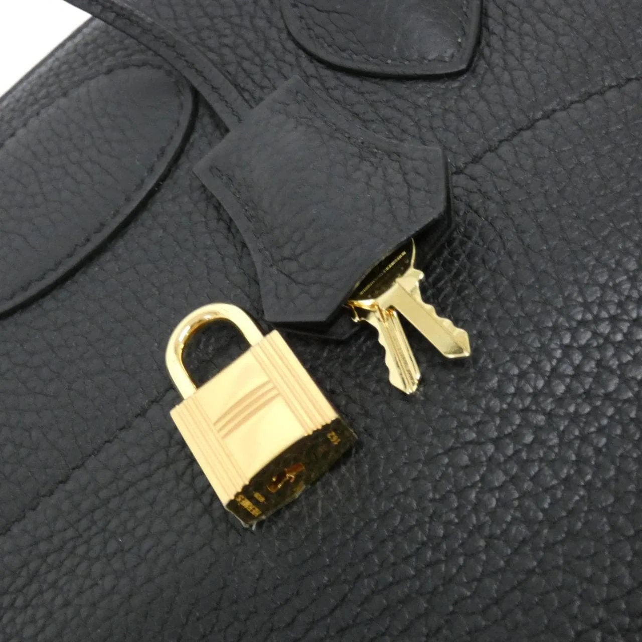 HERMES 073419CC Handbag Clemence Black Clemence Leather - Thumbnail 4