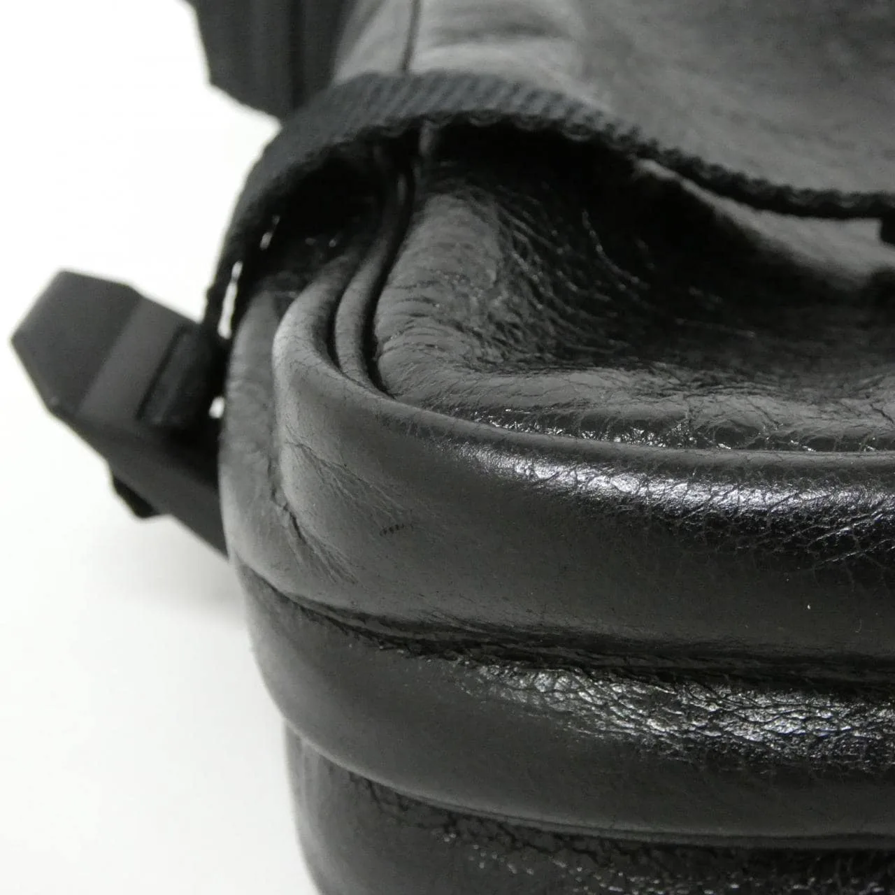 BALENCIAGA 715852 1VGI7 Shoulder Lambskin 黑色 羊皮 中古品A - 縮圖 3