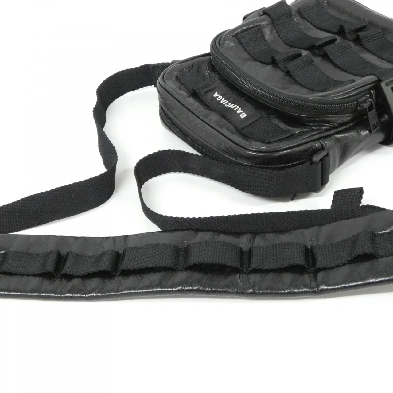 BALENCIAGA 715852 1VGI7 Shoulder Lambskin 黑色 羊皮 中古品A - 縮圖 5