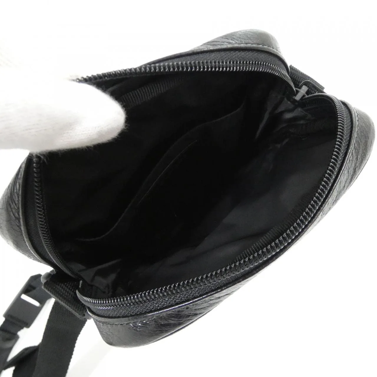 BALENCIAGA 715852 1VGI7 Shoulder Lambskin 黑色 羊皮 中古品A - 縮圖 6