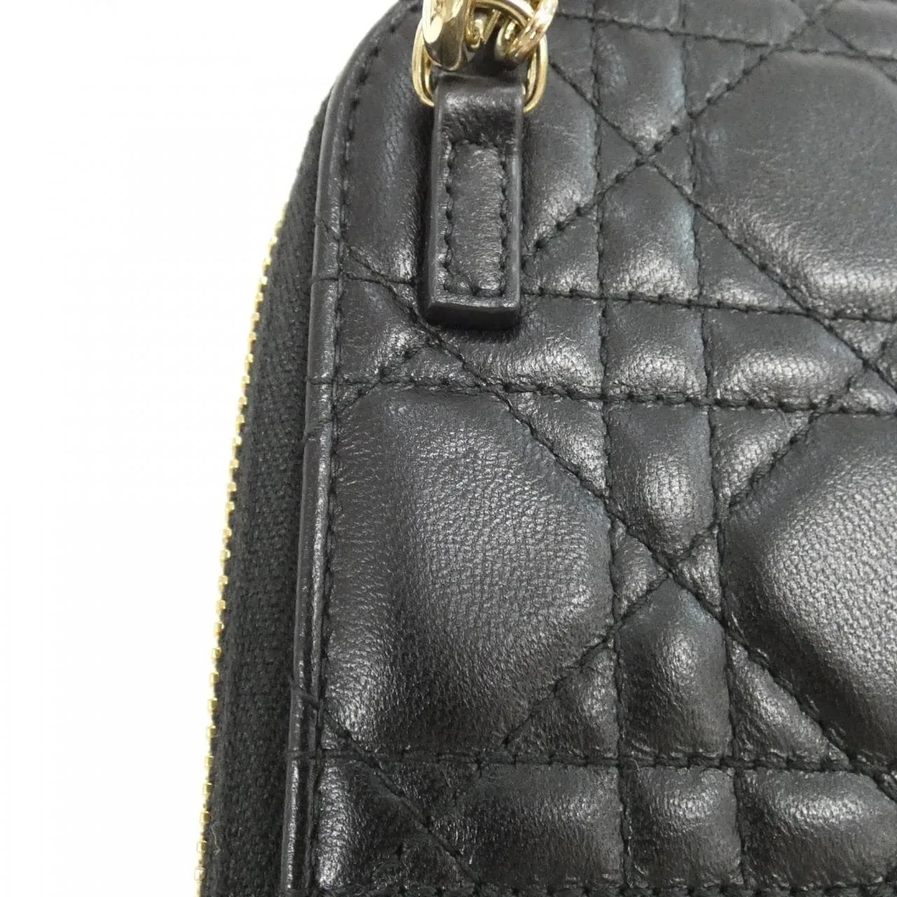 DIOR Lady Dior S0872ONMJ Wallet Lambskin 黑色 羊皮 中古品A - 縮圖 3