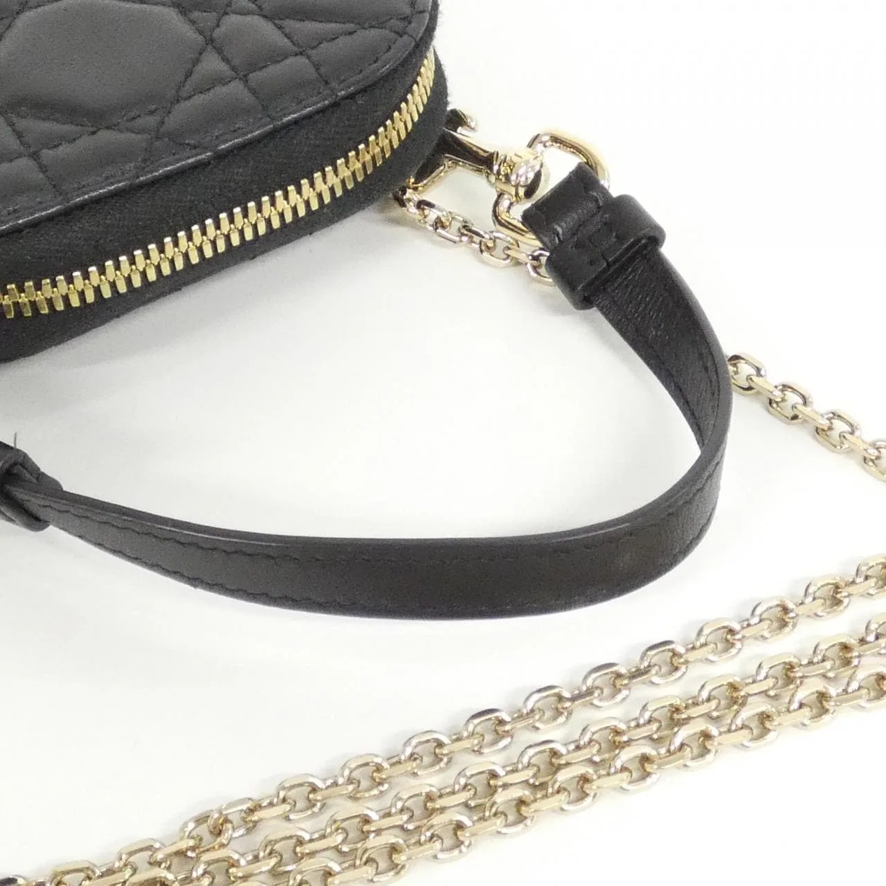 DIOR Lady Dior S0872ONMJ Wallet Lambskin 黑色 羊皮 中古品A - 縮圖 5