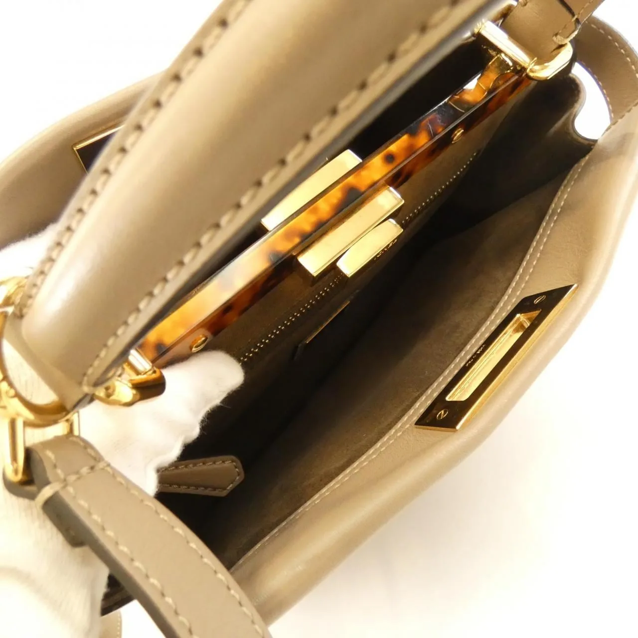 FENDI Peekaboo 8BN290 3ZL Handbag Black Rank A - Thumbnail 7