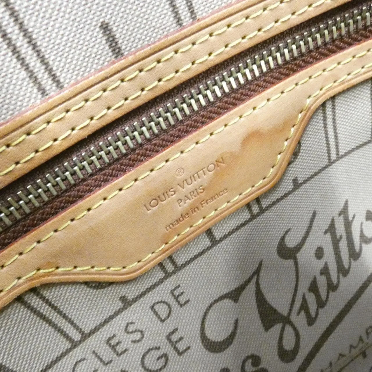 LOUIS VUITTON Neverfull M40155 Tote Monogram 黑色 Monogram 中古品A - 縮圖 9