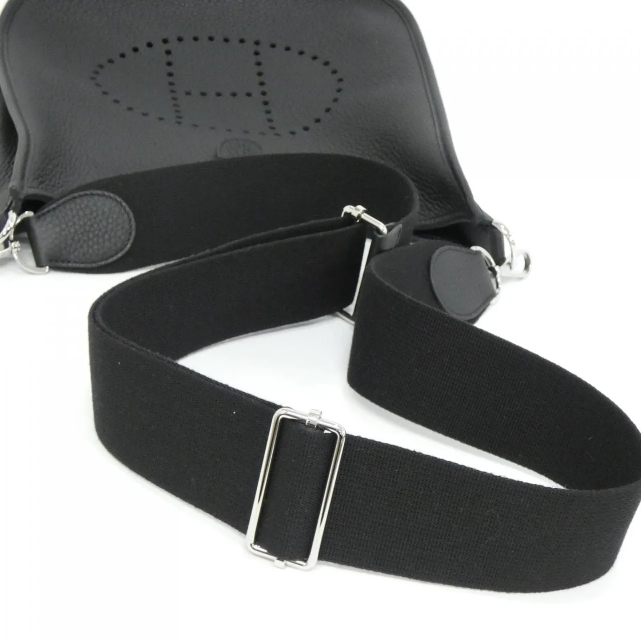 HERMES Evelyne 056277CK Shoulder Clemence Black Clemence Leather Rank A - Thumbnail 7