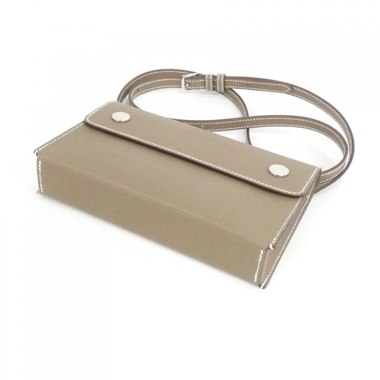 HERMES 085291CK Wallet Epsom Etoupe Epsom Leather Rank A - Thumbnail 3