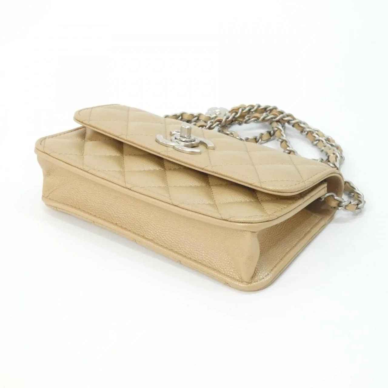 CHANEL Chanel 19 AP3579 Wallet Grained Calfskin Beige Grained Calfskin Rank A - Thumbnail 3