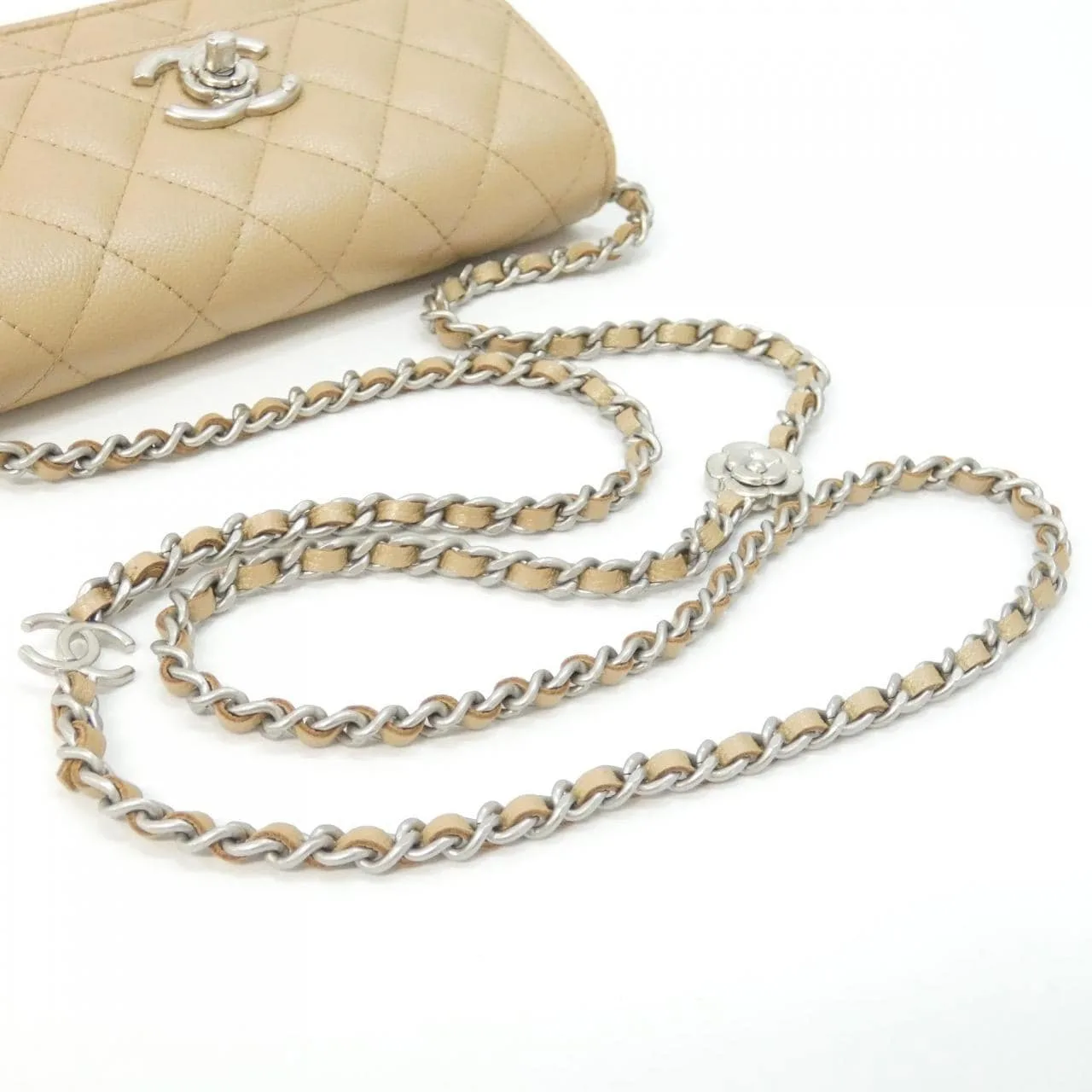 CHANEL Chanel 19 AP3579 Wallet Grained Calfskin Beige Grained Calfskin Rank A - Thumbnail 5