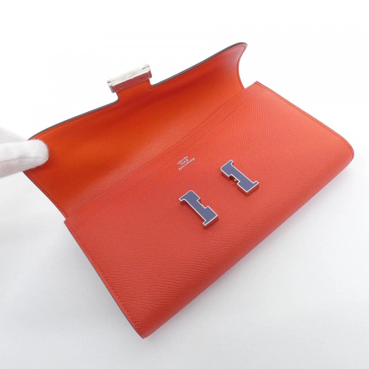 HERMES Constance 070638CK Wallet Epsom 黑色 Epsom 皮 中古品A - 縮圖 5