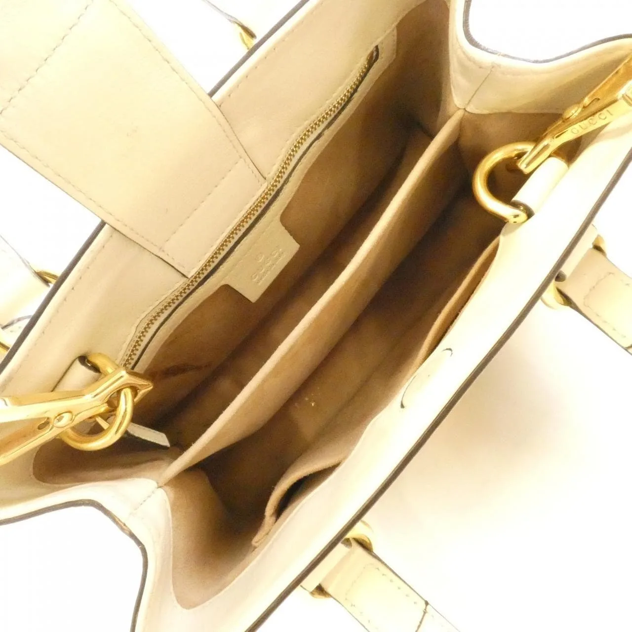 GUCCI 460381 DSVKG Handbag Leather Gold Leather Rank B - Thumbnail 8