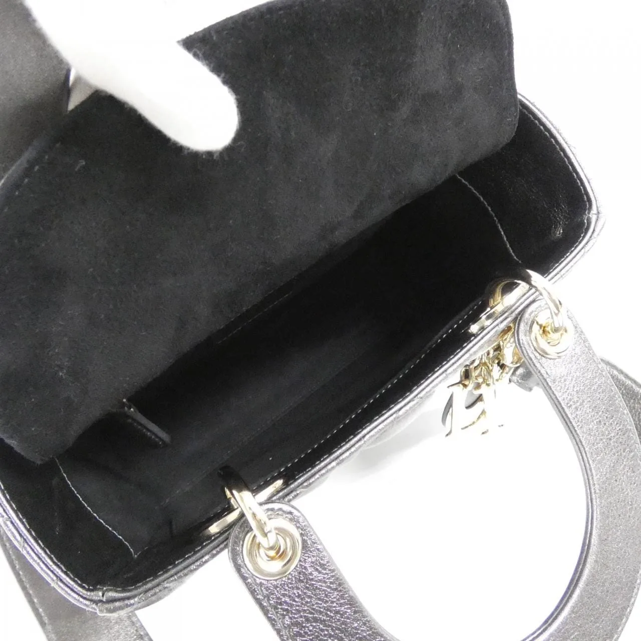 DIOR Lady Dior M0538OWEC Handbag 黑色 中古品A - 縮圖 7