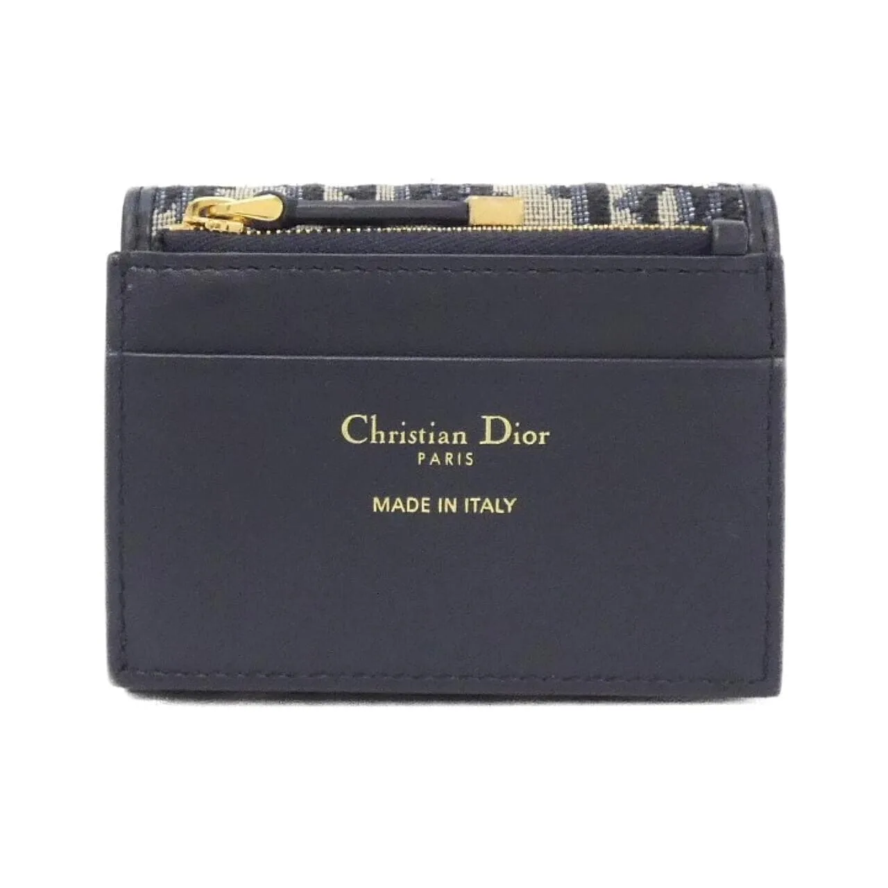 DIOR 30 Montaigne Wallet Canvas 黑色 帆布 中古品A - 縮圖 2