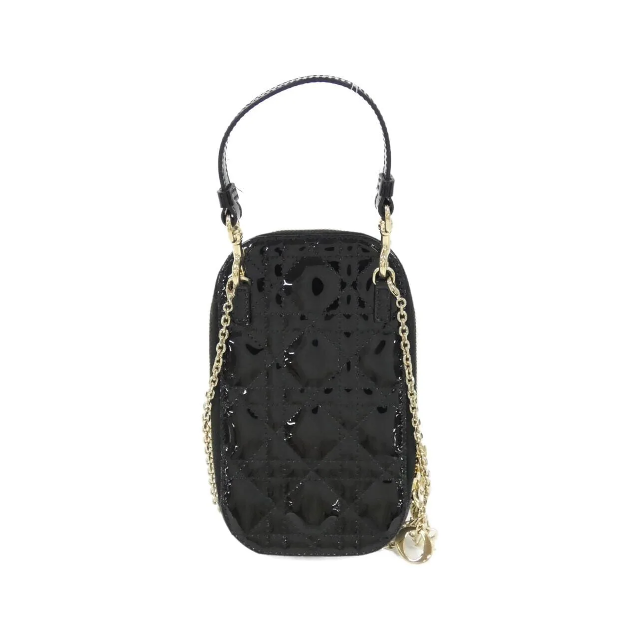 DIOR Lady Dior S0872OVRB Wallet Patent Leather 黑色 漆皮 中古品A - 縮圖 2