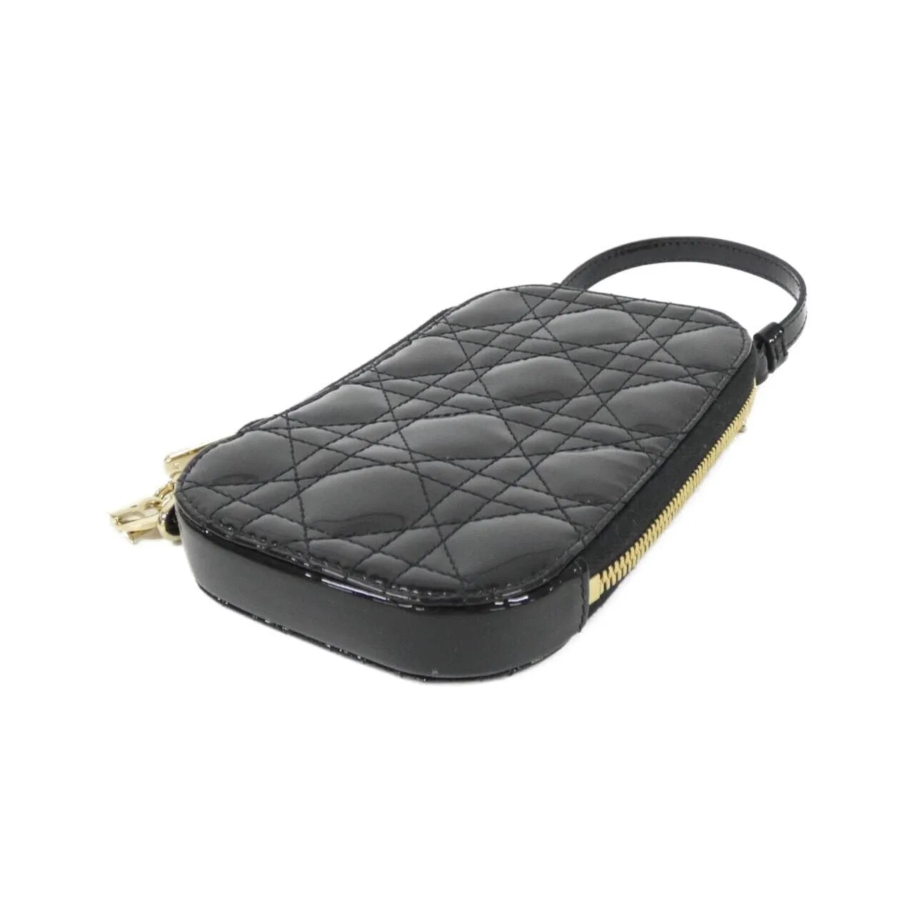 DIOR Lady Dior S0872OVRB Wallet Patent Leather 黑色 漆皮 中古品A - 縮圖 3