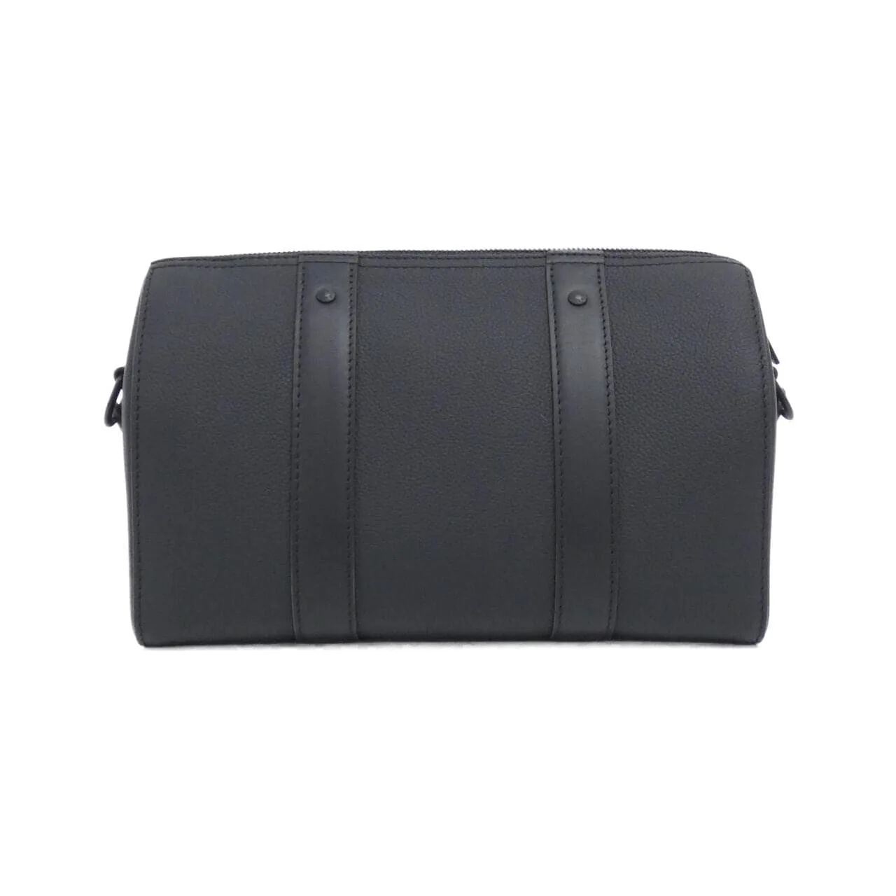 LOUIS VUITTON Keepall M59255 Shoulder Lambskin 黑色 羊皮 中古品A - 縮圖 2