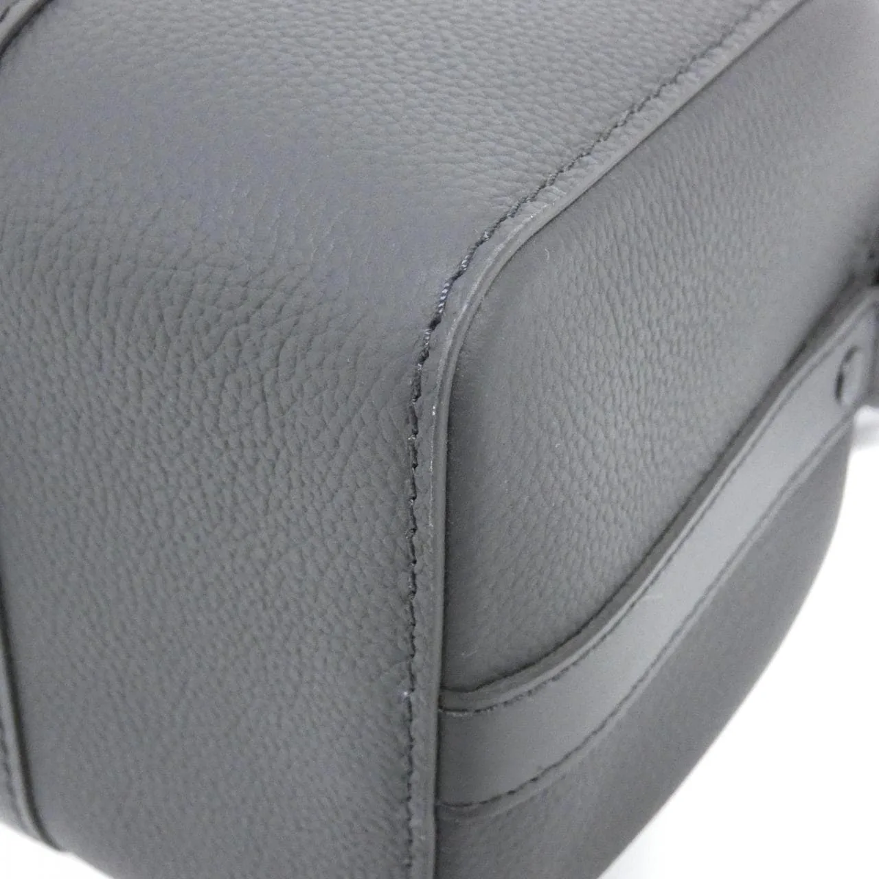 LOUIS VUITTON Keepall M59255 Shoulder Lambskin 黑色 羊皮 中古品A - 縮圖 3