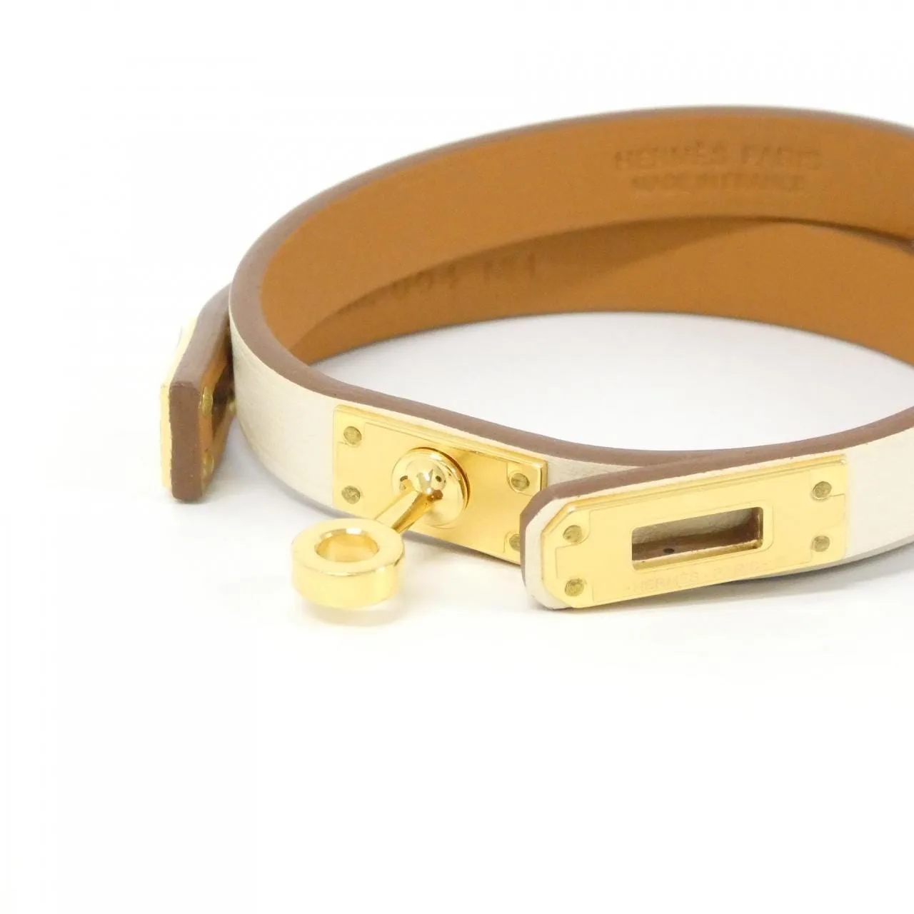 HERMES Kelly 081182CC Accessories Swift 黑色 Swift 皮 中古品A - 縮圖 3