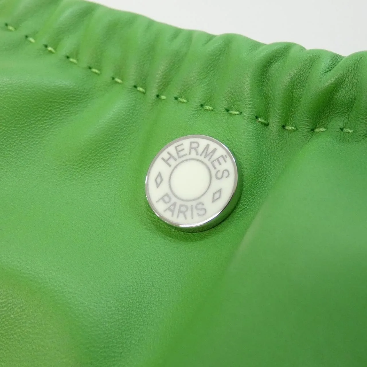 HERMES 083138CK Pouch Swift 黑色 Swift 皮 中古品A - 縮圖 4