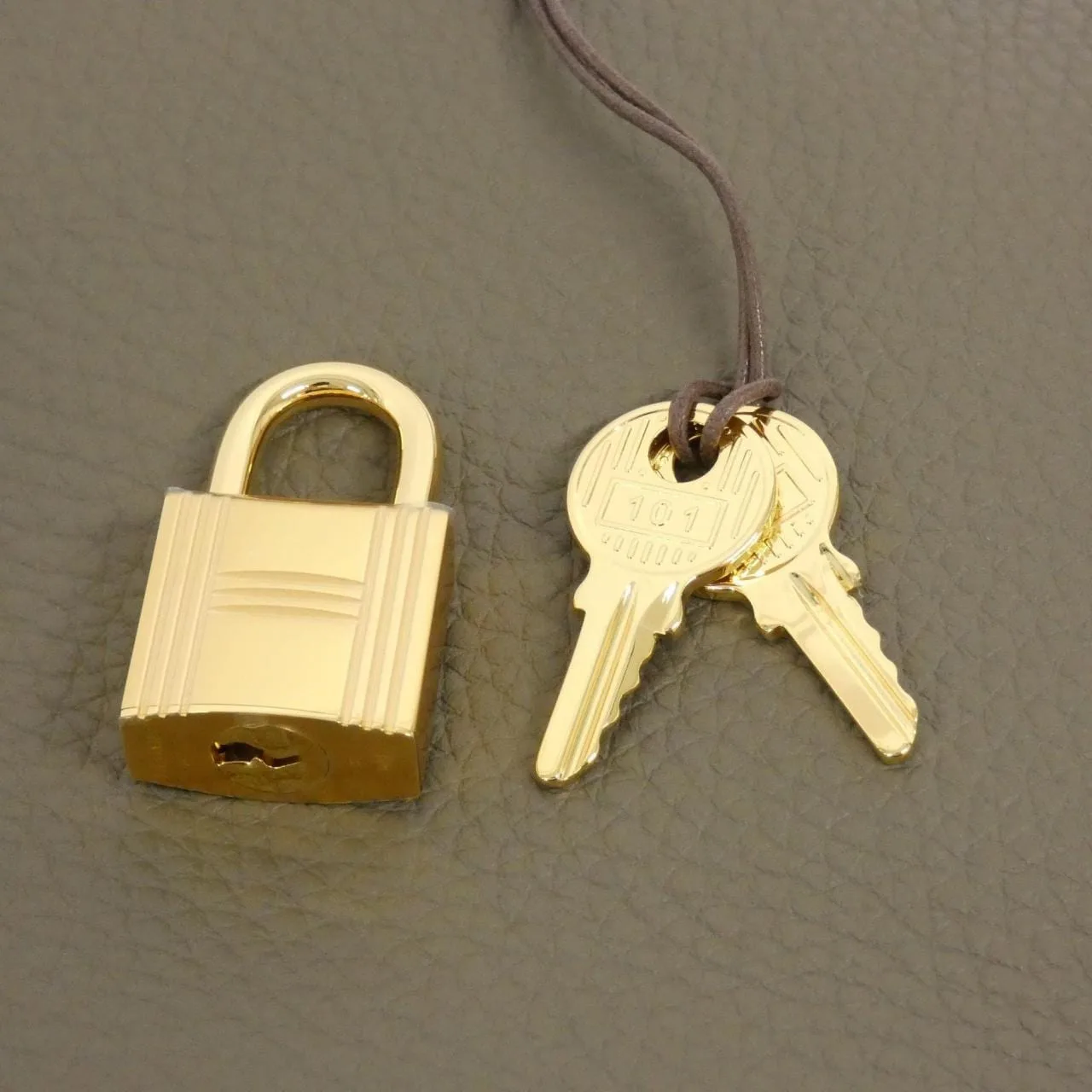 HERMES Picotin 060991CC Handbag Clemence Etoupe Clemence Leather Rank A - Thumbnail 4