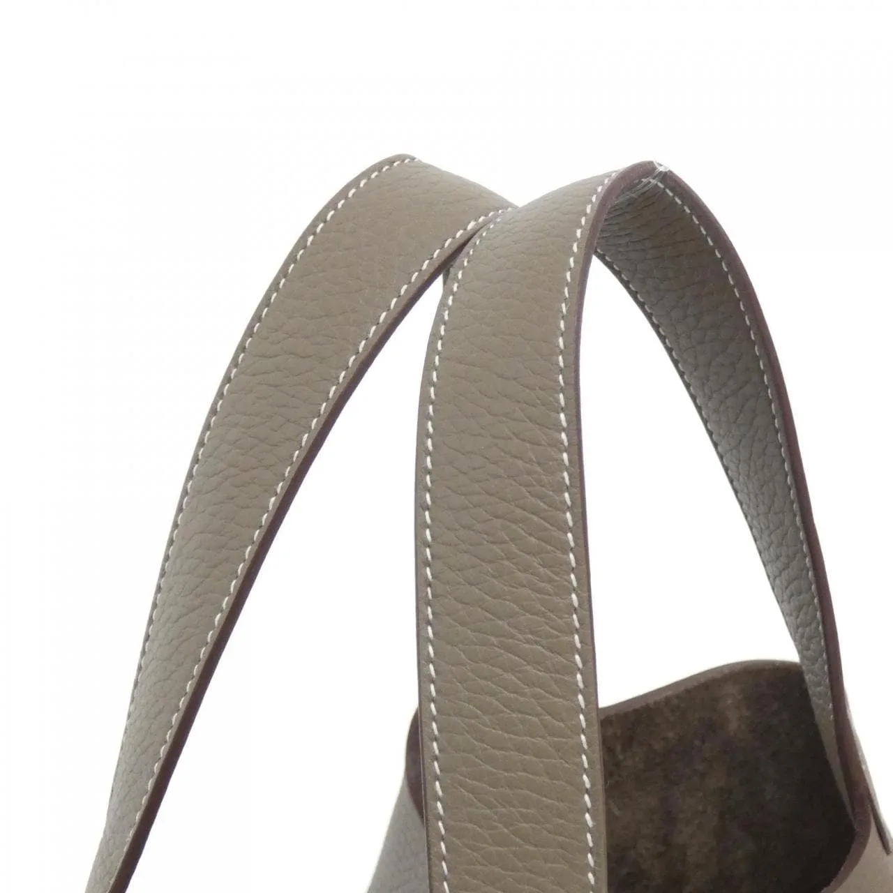 HERMES Picotin 060991CC Handbag Clemence Etoupe Clemence Leather Rank A - Thumbnail 5