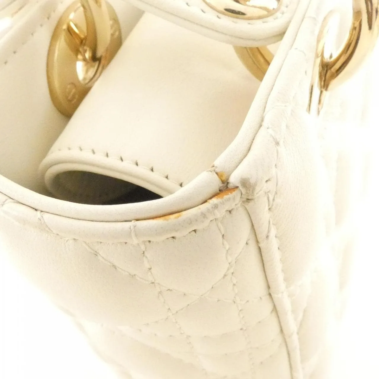 DIOR Lady Dior M0538OCAL Handbag Lambskin 黑色 羊皮 中古品A - 縮圖 4