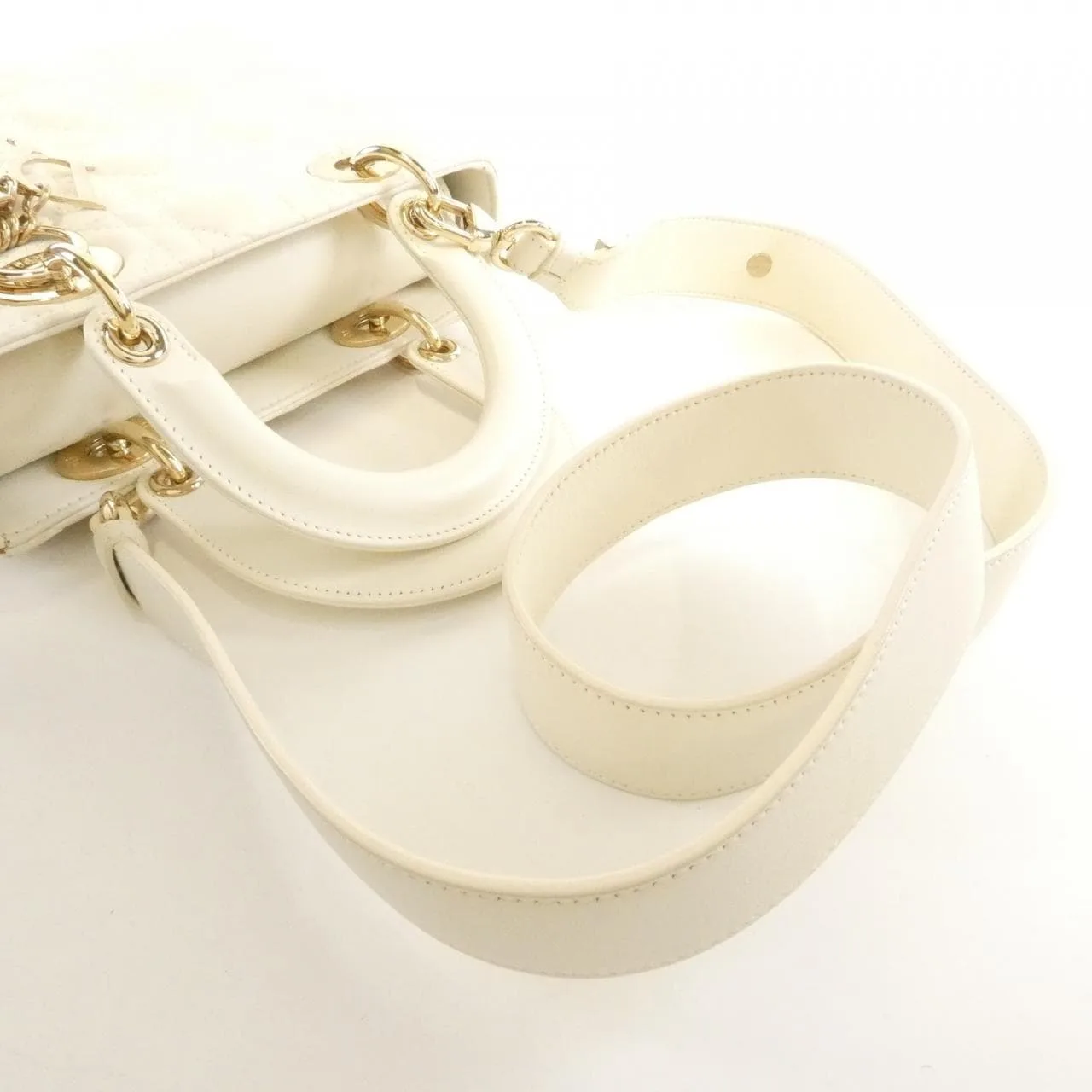 DIOR Lady Dior M0538OCAL Handbag Lambskin 黑色 羊皮 中古品A - 縮圖 5