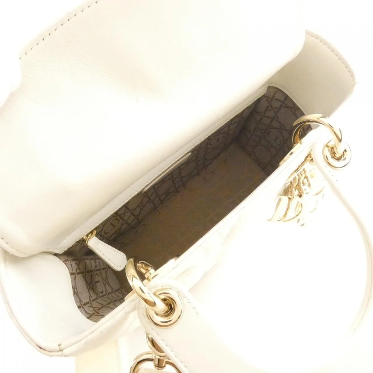 DIOR Lady Dior M0538OCAL Handbag Lambskin 黑色 羊皮 中古品A - 縮圖 7