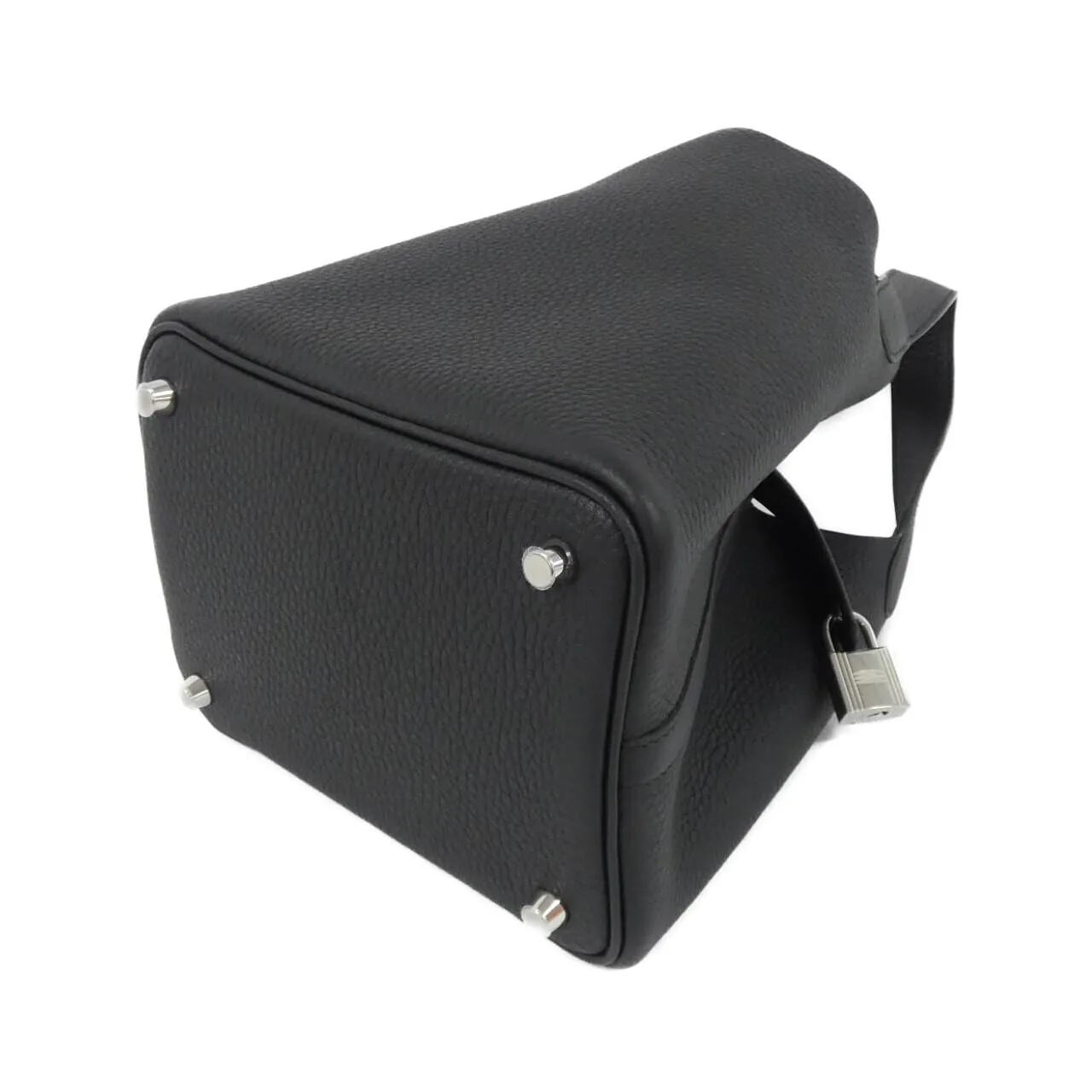 HERMES Picotin 056289CK Handbag Clemence 黑色 Clemence 皮 中古品A - 縮圖 2