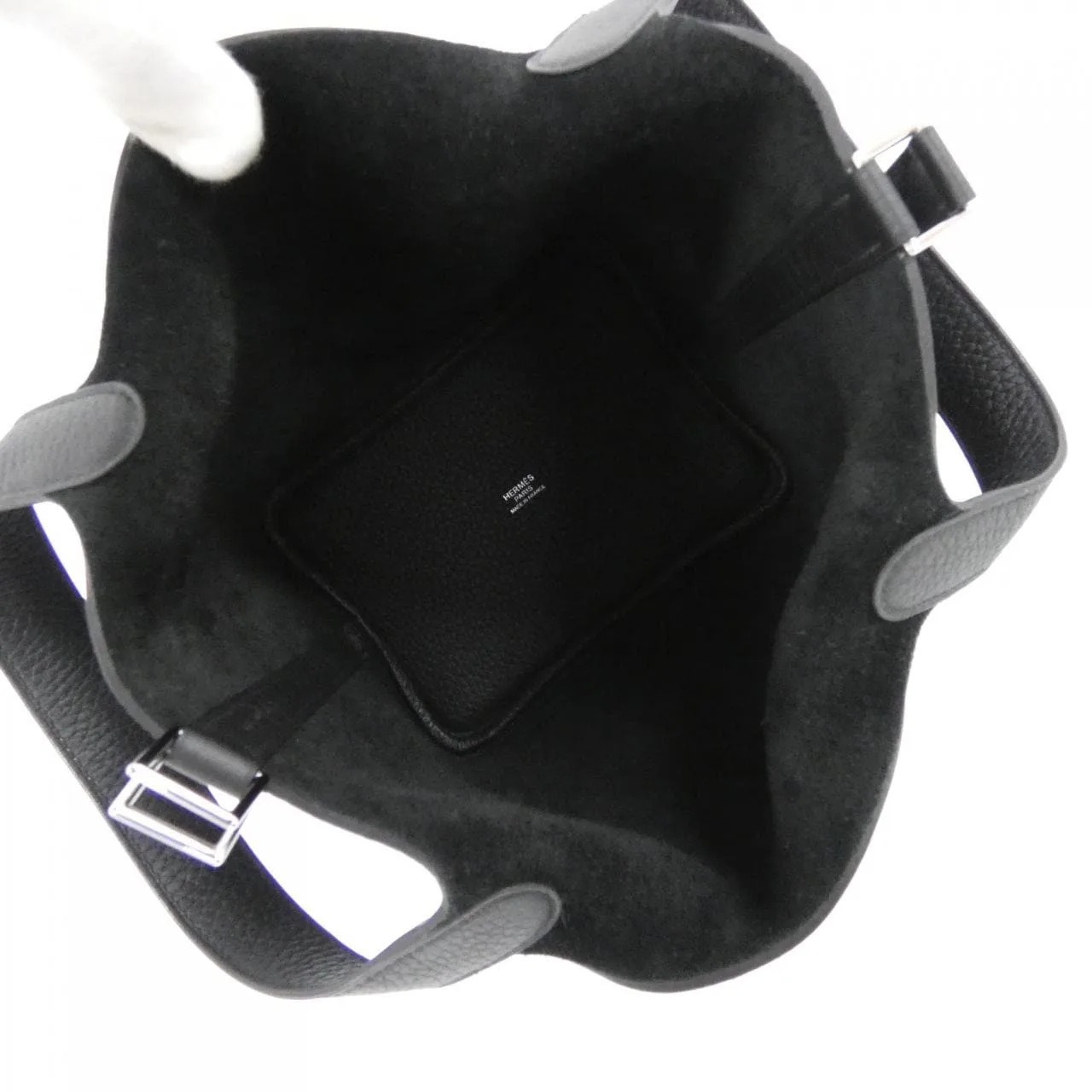 HERMES Picotin 056289CK Handbag Clemence 黑色 Clemence 皮 中古品A - 縮圖 6