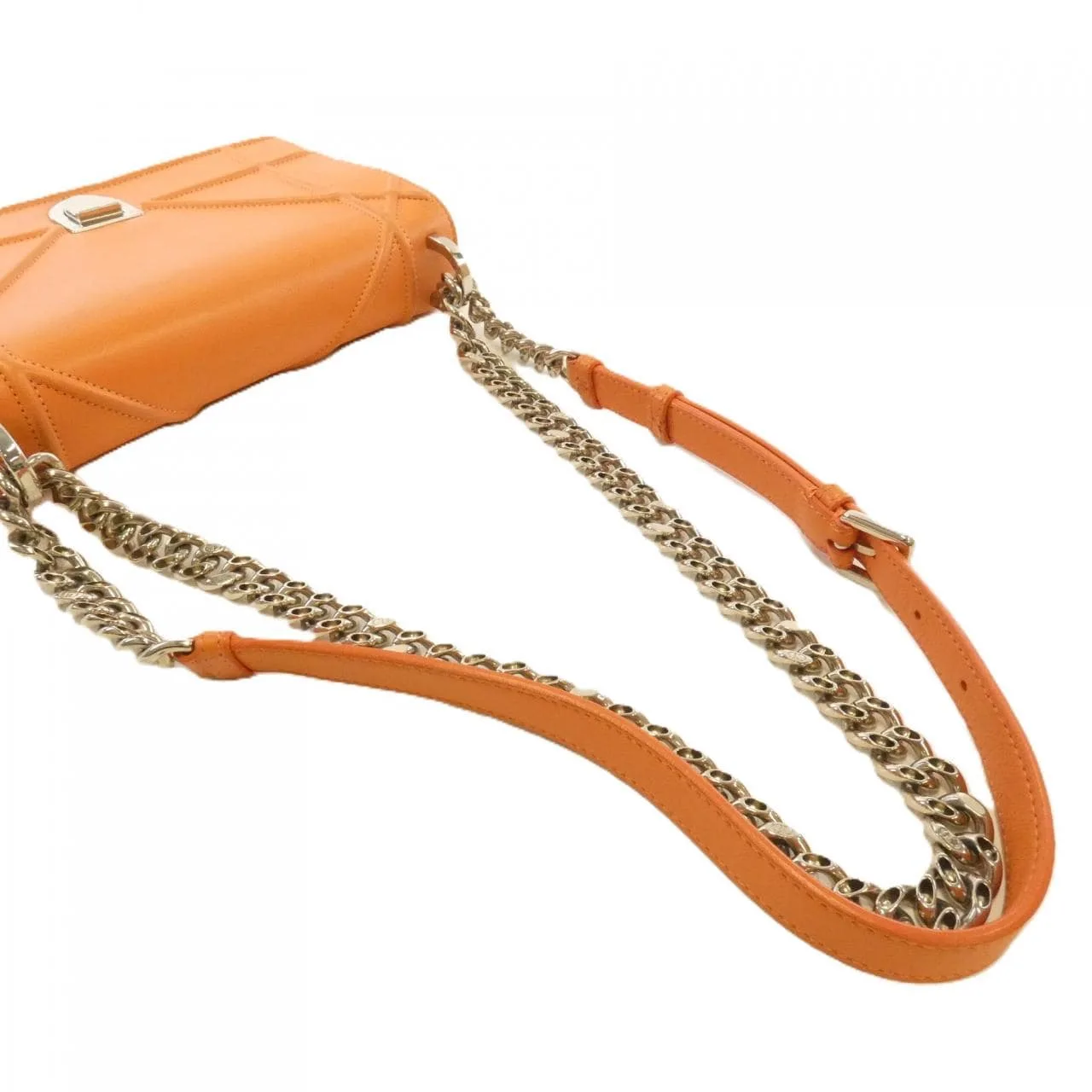 DIOR Shoulder Leather 橙色 皮革 中古品B - 縮圖 7